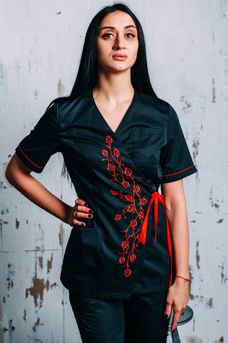 Медицинский костюм Киото, чёрный (009), 38