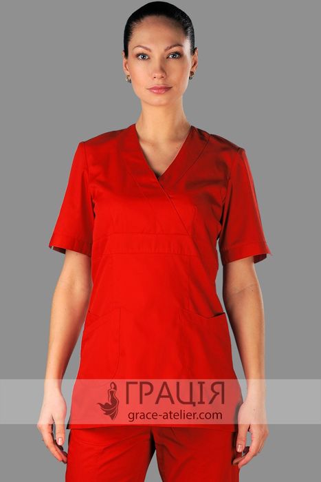 Красный хирургический костюм Амазонка, красный (002), 38