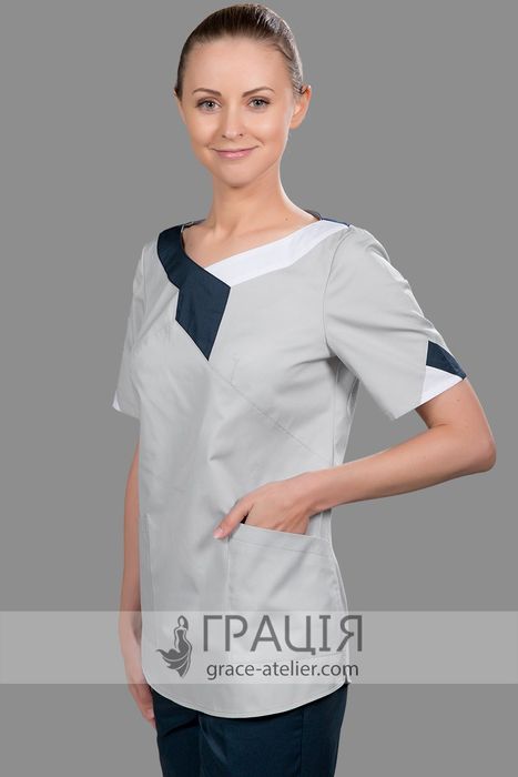 Женский хирургический костюм Торонто, светло-серый (026), 38