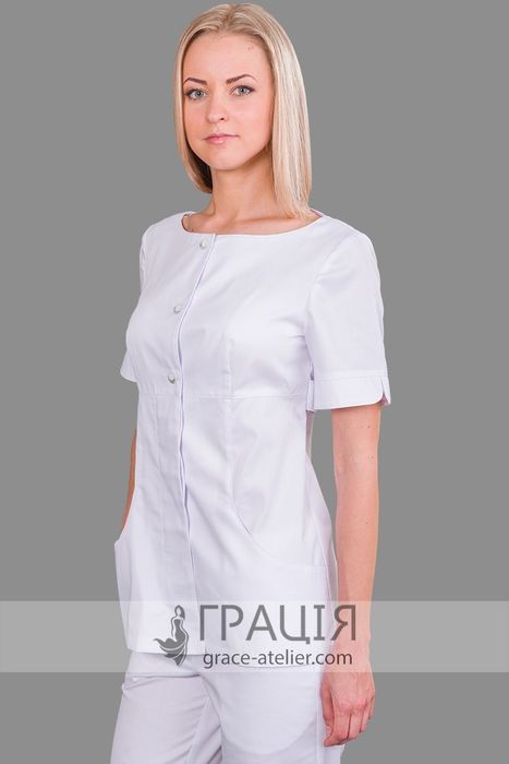 Белая медицинская блуза Тиана, 38
